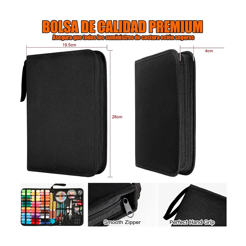 KIT DE COSTURA CON ESTUCHE SUMINISTROS DE COSTURA 200 PCS - 7