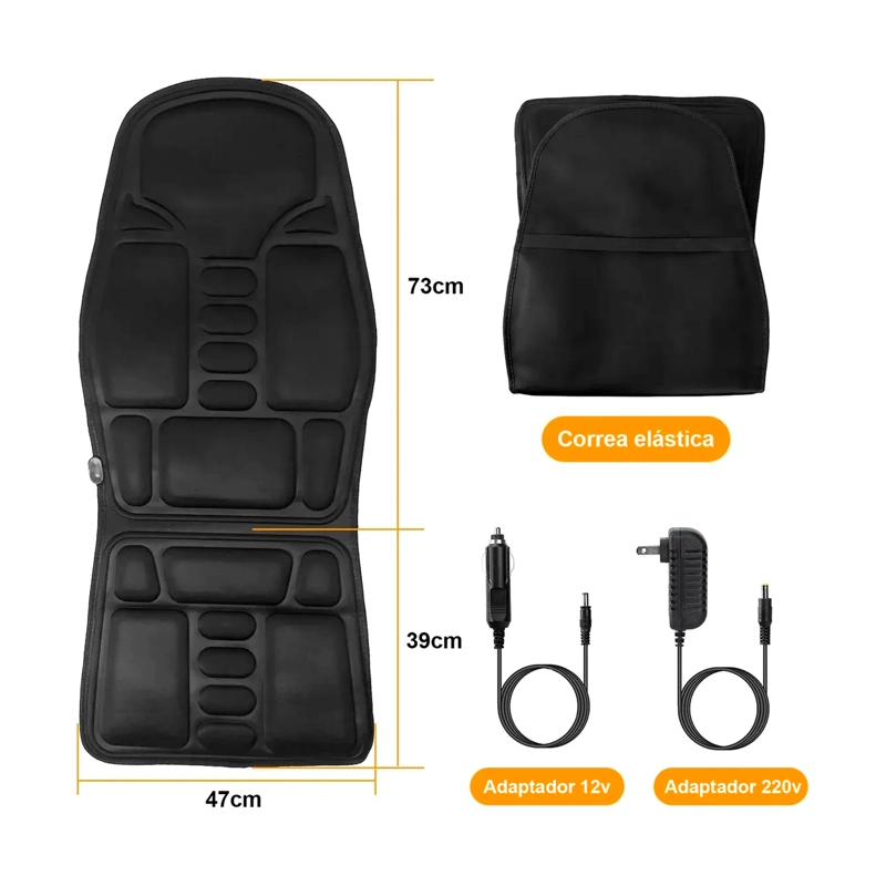 ASIENTO MASAJEADOR COJIN MASAJE ESPALDA AUTO, CASA U OFICINA - 6