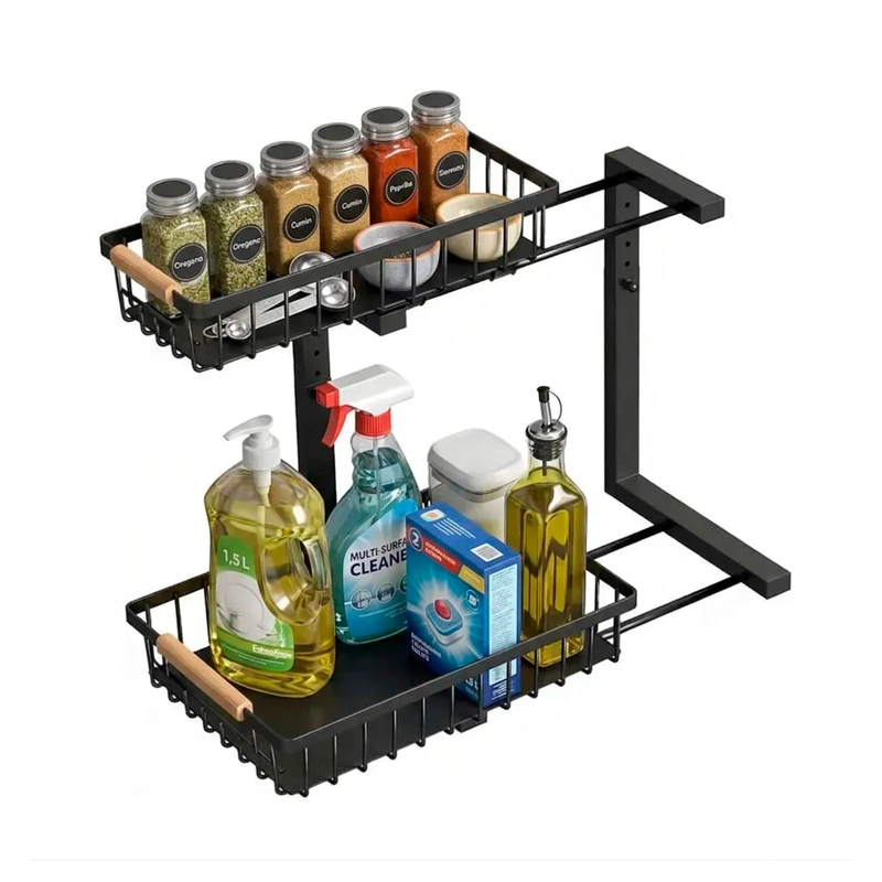 ESTANTE ORGANIZADOR MULTIUSO DE COCINA 2 NIVELES DESLIZABLE - 1