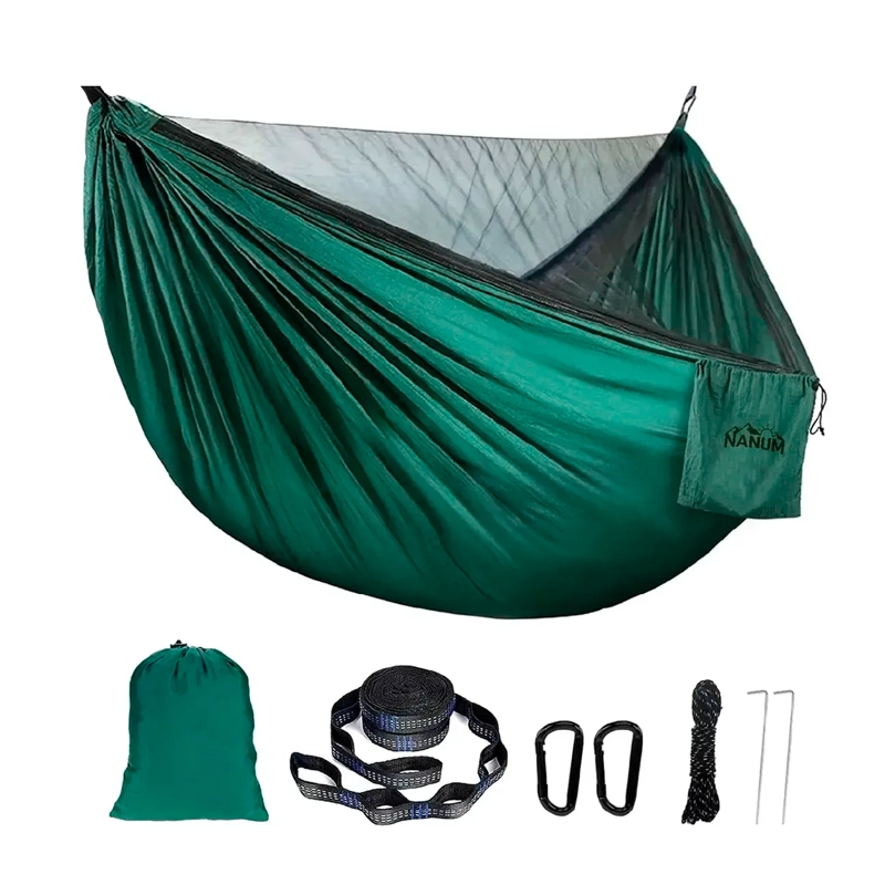 HAMACA PORTATIL DE CAMPING CON MOSQUITERO CAMUFLAJE - 1