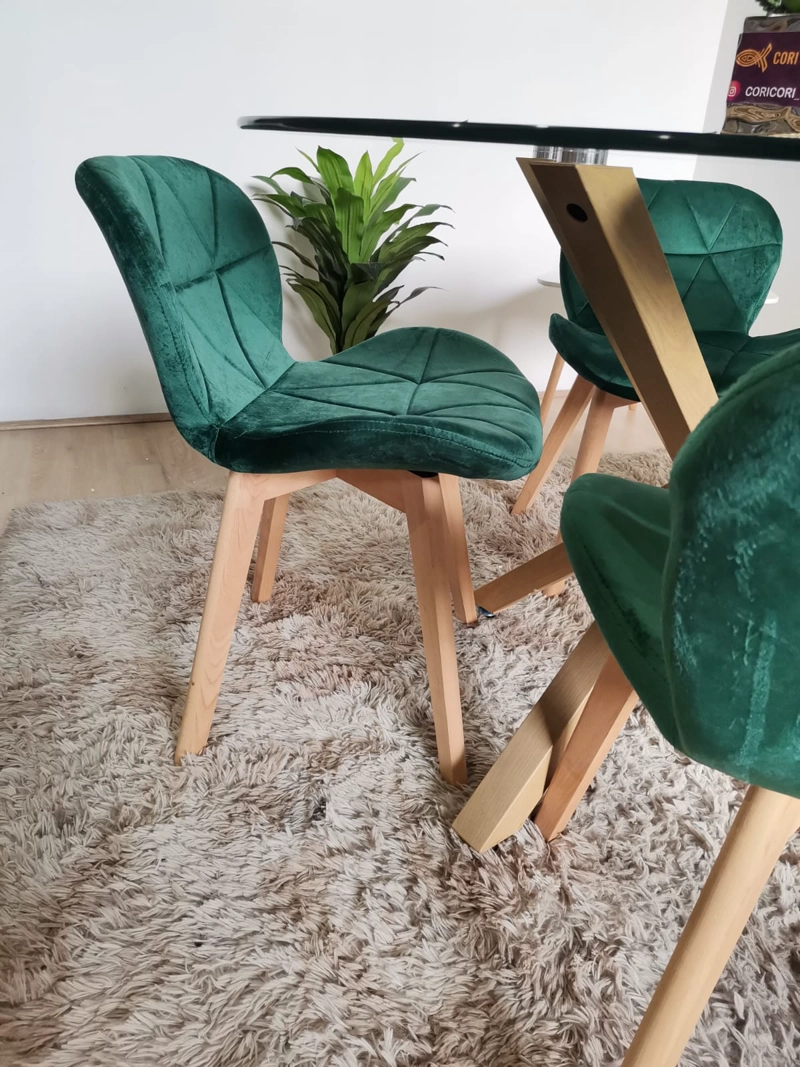 SILLA MARIPOSA VELVET VERDE ESMERALDA - 2