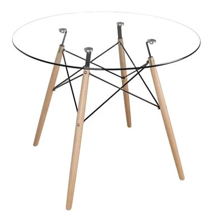 MESA EAMES REDONDA - 80CM | TRANSPARENTE - 1