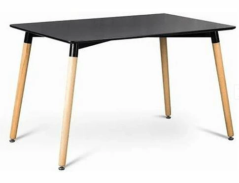 MESA MELAMINA RECTANGULAR | NEGRO - 1