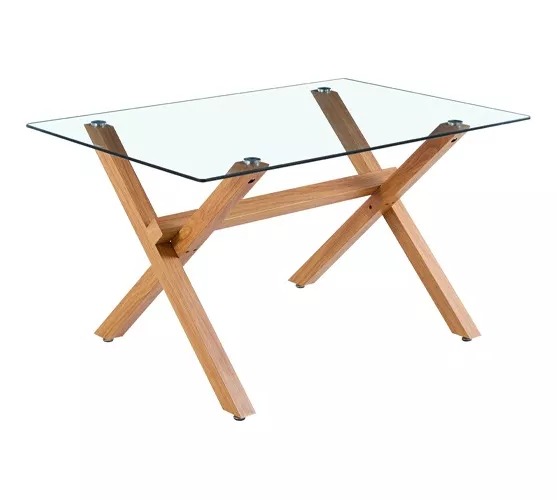 COMEDOR MEDLOCK VIDRIO 140X90 + 4 SILLAS TULIP COLOR NEGRO - 2
