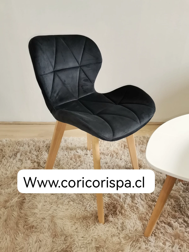 SILLA MARIPOSA VELVET NEGRO - 1