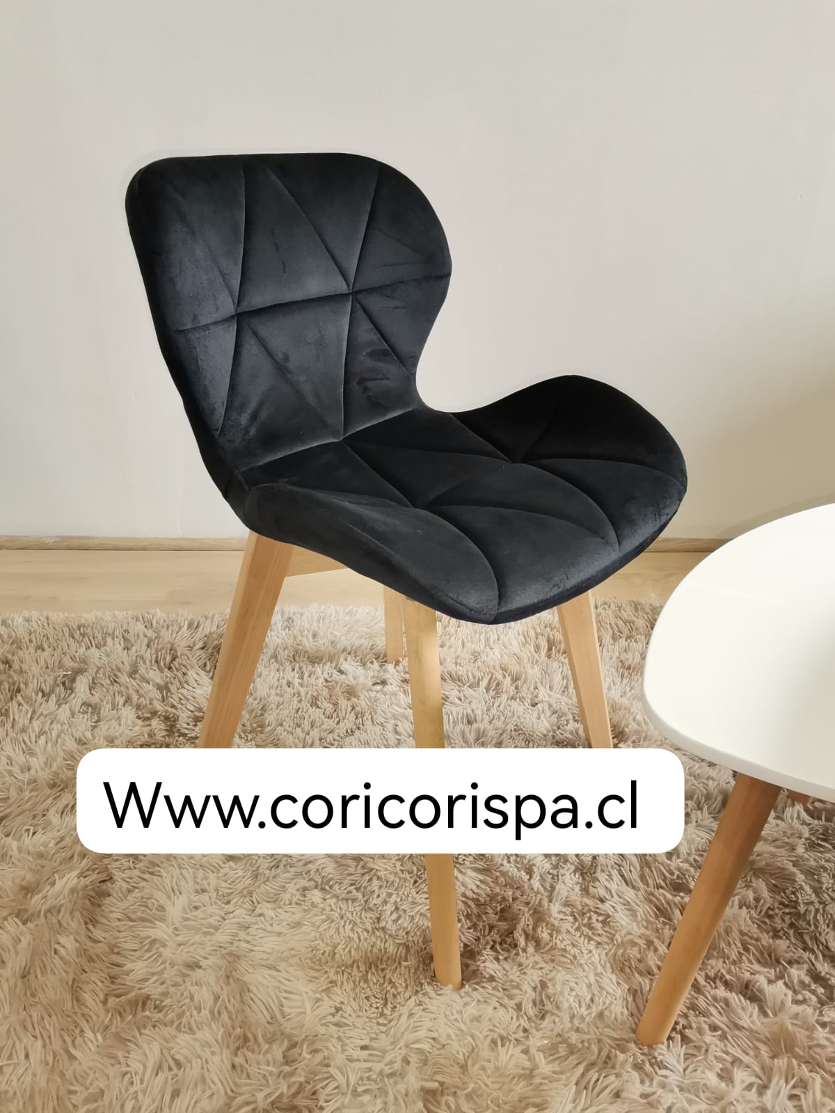 SILLA MARIPOSA FELPA NEGRO - 1