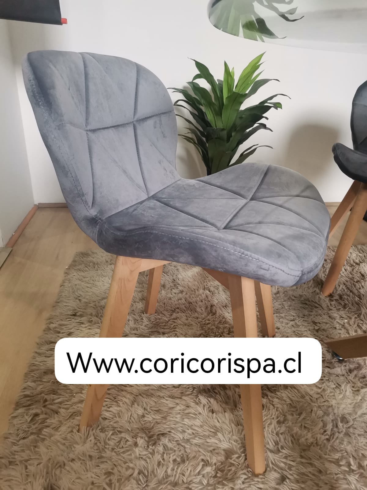 SILLA MARIPOSA FELPA GRIS - 1