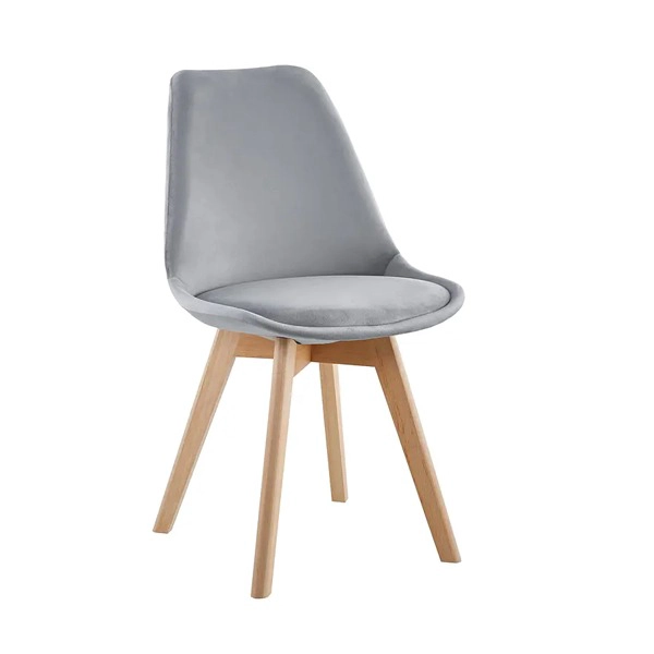 COMEDOR MEDLOCK VIDRIO 140X90 + 6 SILLAS TULIP COLOR GRIS - 2