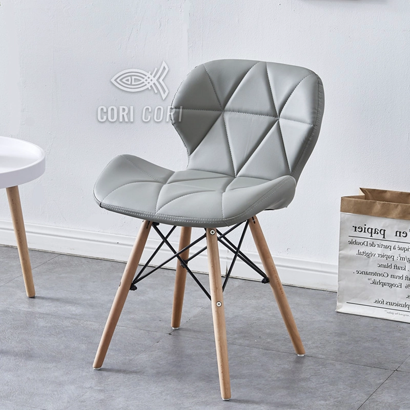 COMEDOR RUBI VIDRIO 120X80 + 4 SILLAS MARIPOSA EAMES ECOCUERO GRIS - 1