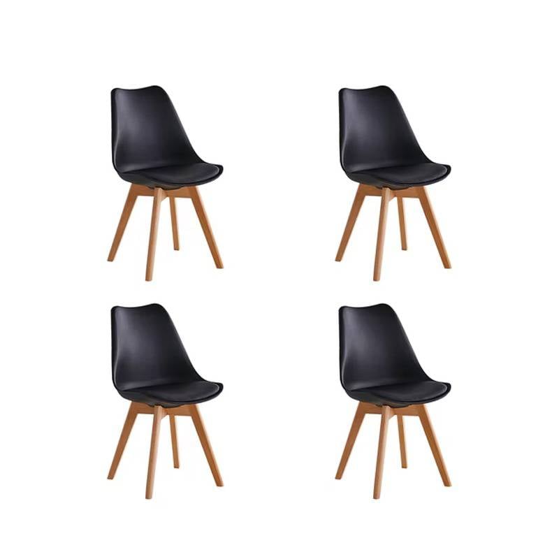 PACK 4 SILLAS TULIP ACOLCHADAS NEGRO - 1