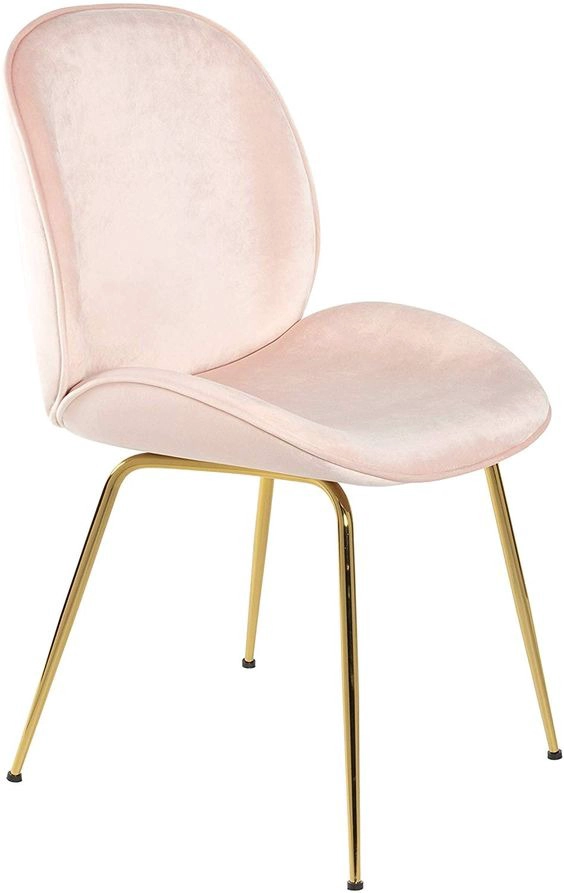 SILLA BETTLE GOLD COLOR ROSA - 1