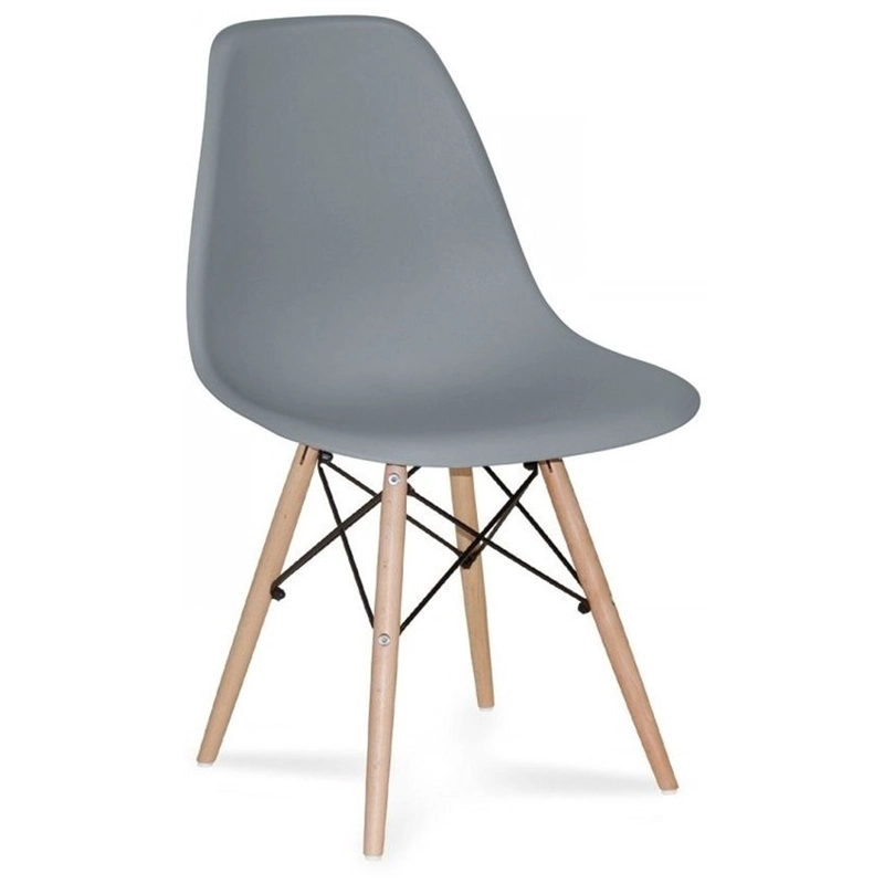 COMEDOR MESA EAMES 80CMS BLANCA + 4 SILLAS EAMES  COLOR GRIS - 3