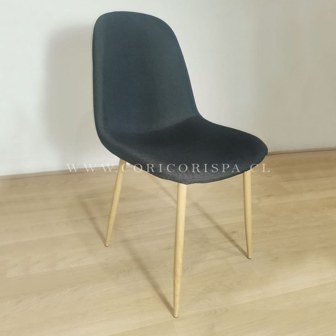 COMEDOR MESA MEDLOCK DE VIDRIO 140X90CM + 4 SILLAS SCOOP LINO NEGRO - 3