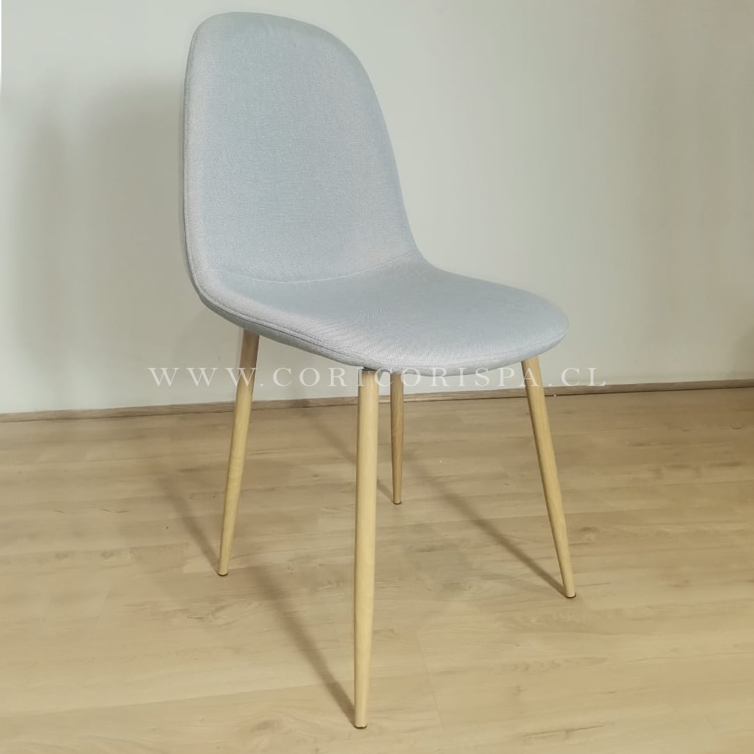 COMEDOR MESA MEDLOCK DE VIDRIO 140X90CM + 4 SILLAS SCOOP LINO GRIS - 3