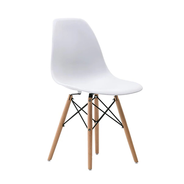 COMEDOR MESA MEDLOCK DE VIDRIO 140X90CM + 4 SILLAS EAMES BLANCO - 3