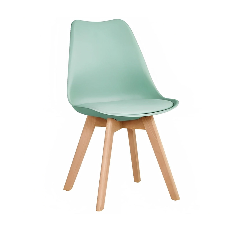 COMEDOR MESA EAMES BLANCA 80CMS + 4 SILLAS TULIP REPLICA MENTA - 2
