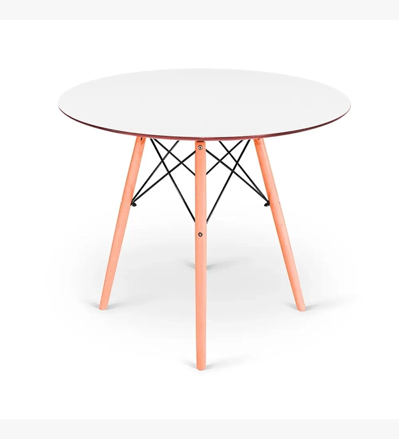 COMEDOR MESA EAMES BLANCA 80CMS + 4 SILLAS TULIP GRIS - 3