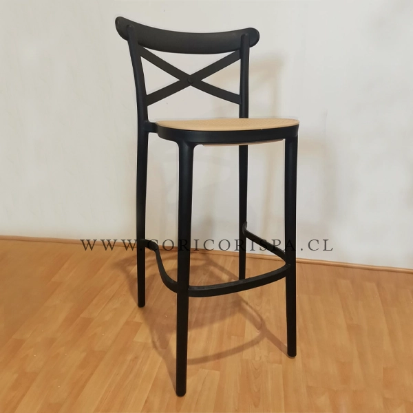 TABURETE DANUBIO POLIPROPILENO NEGRO (77CMS) - 1