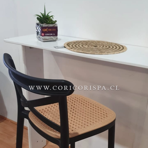 TABURETE DANUBIO POLIPROPILENO NEGRO (77CMS) - 2