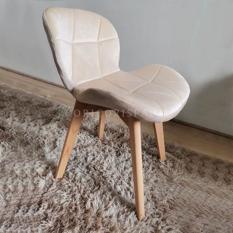 Comedor Mesa Warwick 100 cms + 4 Sillas Mariposa Velvet Beige - 3