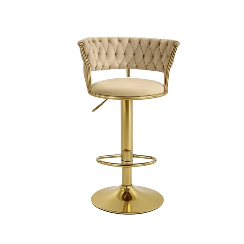 TABURETE  QUEEN  VELVET BEIGE - 1