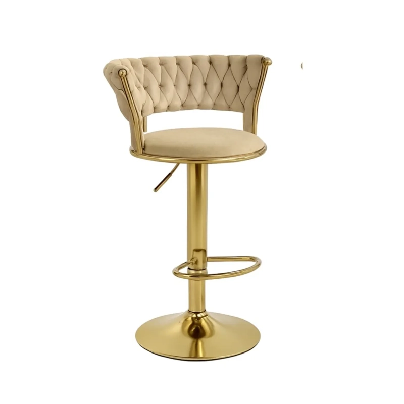 TABURETE  QUEEN  VELVET BEIGE - 3