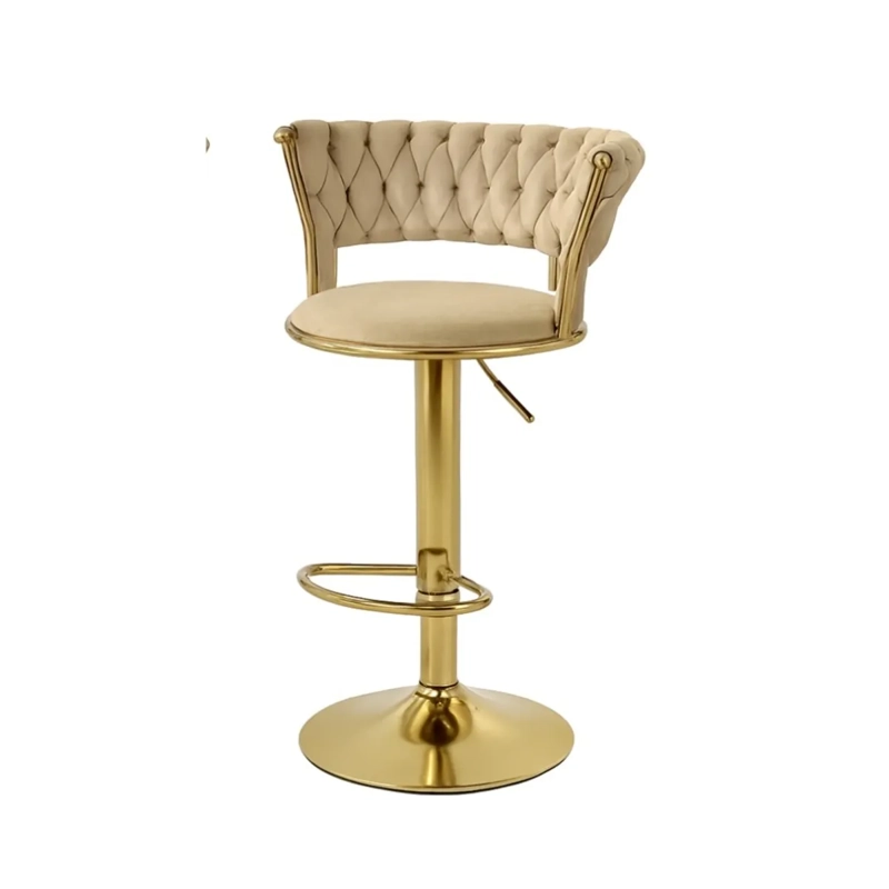 TABURETE  QUEEN  VELVET BEIGE - 4