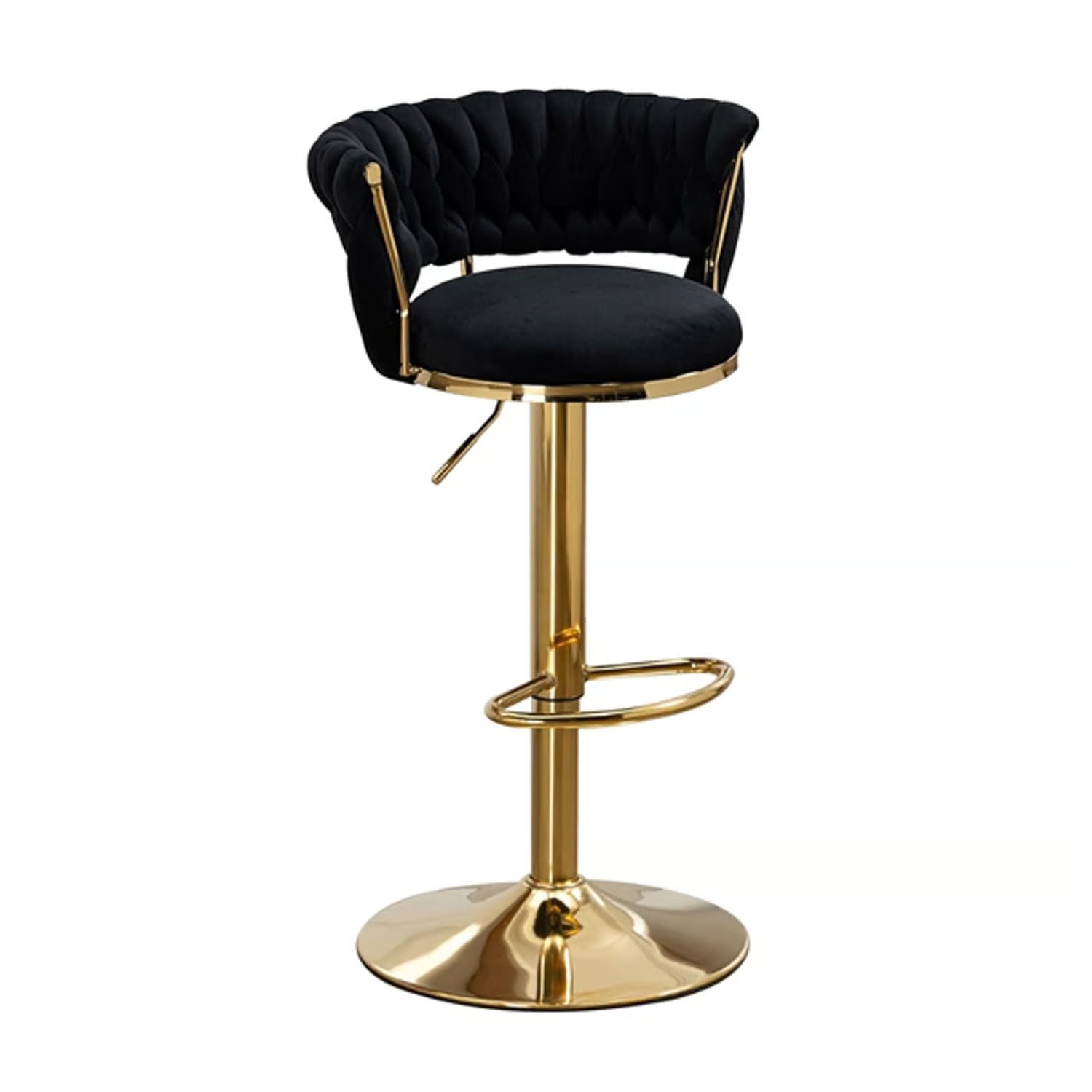 TABURETE  QUEEN  VELVET NEGRO - 1