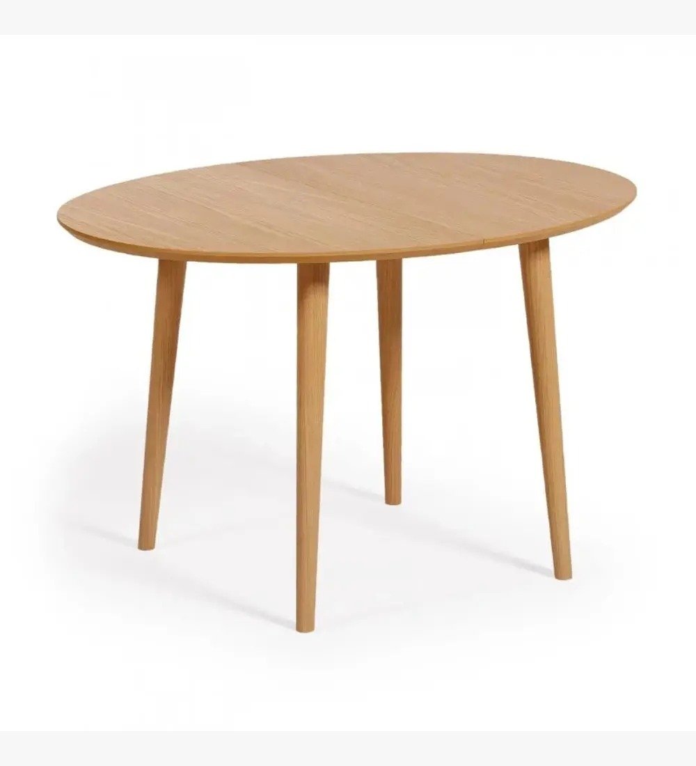 COMEDOR MESA EXPANDIBLE 100-180CM+ 4 SILLA EAMES MARIPOSA ECOCUERO BLANCO - 2
