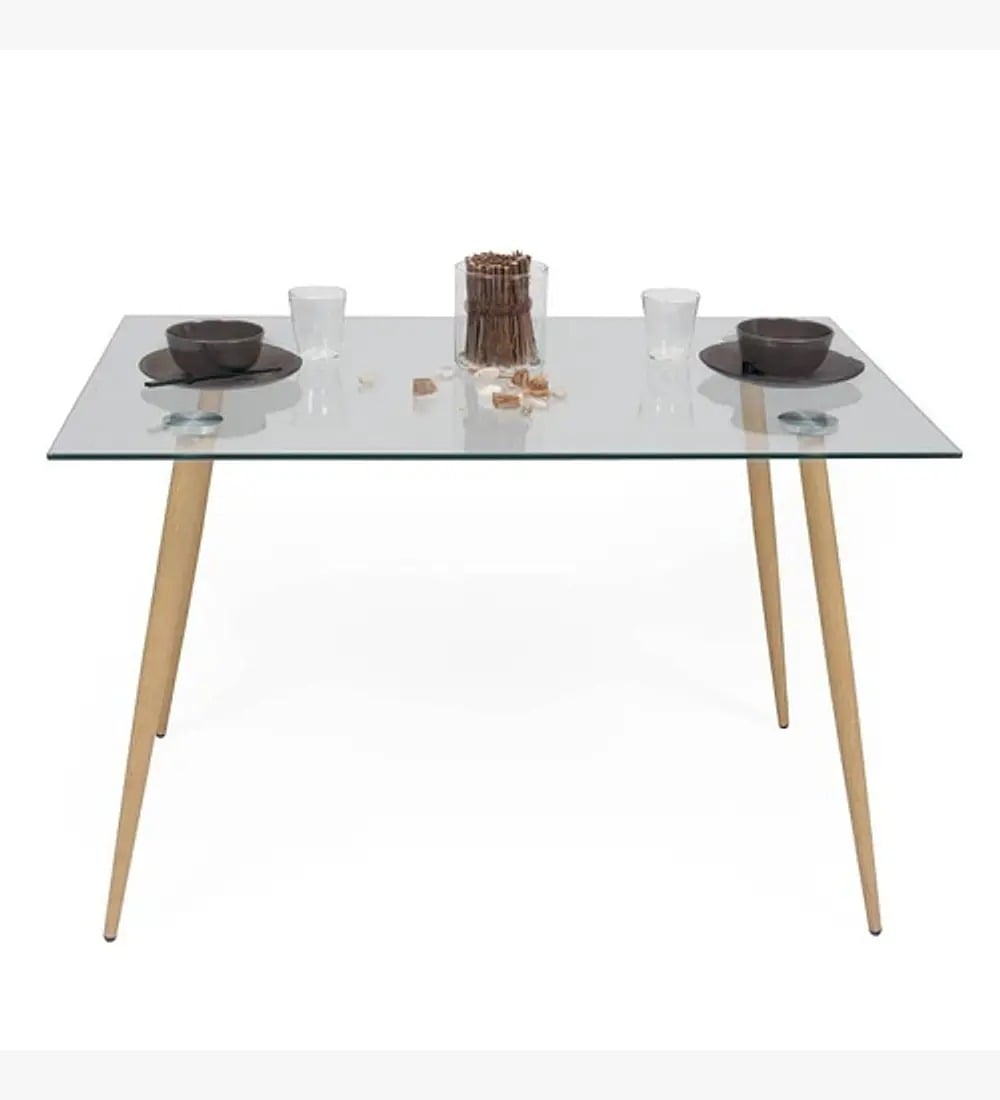 JUEGO DE COMEDOR 120X80CMS + 4 SILLAS WINDSOR BLANCO - 5