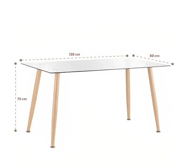 JUEGO DE COMEDOR 120X80CMS + 4 SILLAS WINDSOR BLANCO - 6