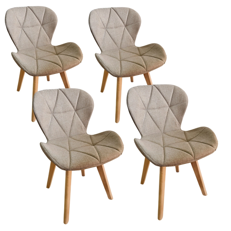 PACK 4 SILLA MARIPOSA WOOD LINO BEIGE - 1
