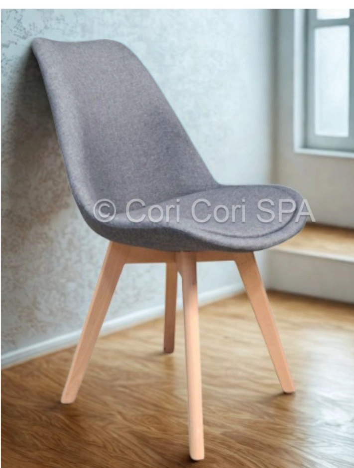 PACK 4 SILLAS TULIP LINO GRIS - 3