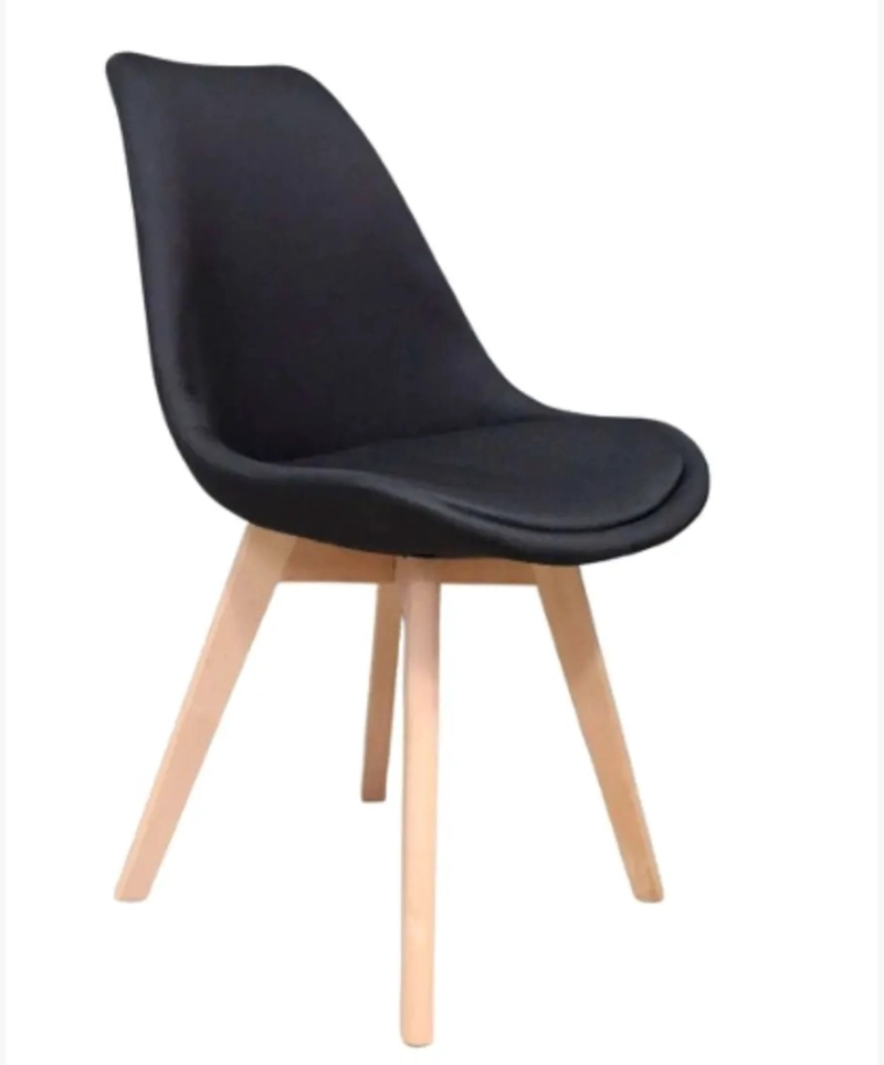 PACK 4 SILLAS TULIP LINO EN COLOR NEGRO - 3