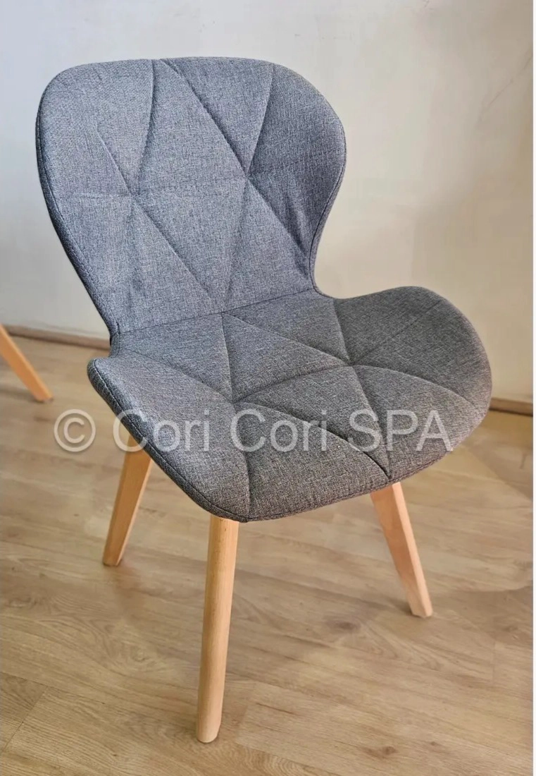 PACK 4 SILLA MARIPOSA WOOD LINO GRIS - 2