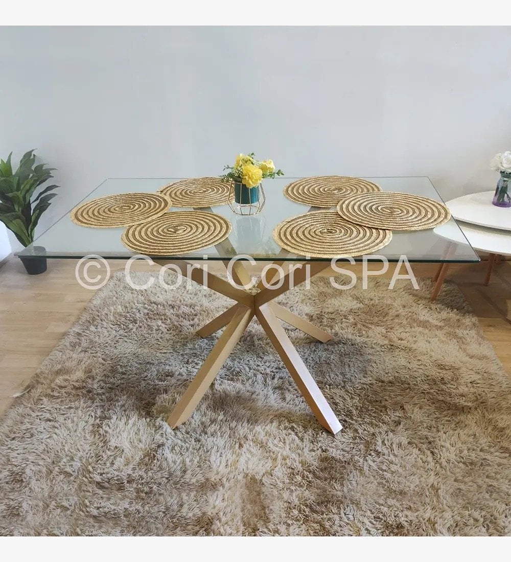 COMEDOR MADRID 140X80CM + 6 SILLAS MARIPOSA LINO NEGRO - 3