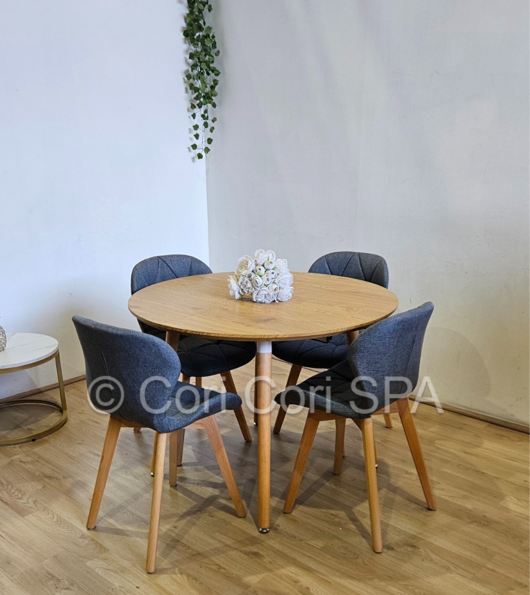 COMEDOR MESA EXPANDIBLE 100 - 180CM + 4 SILLAS MARIPOSA LINO GRIS - 2
