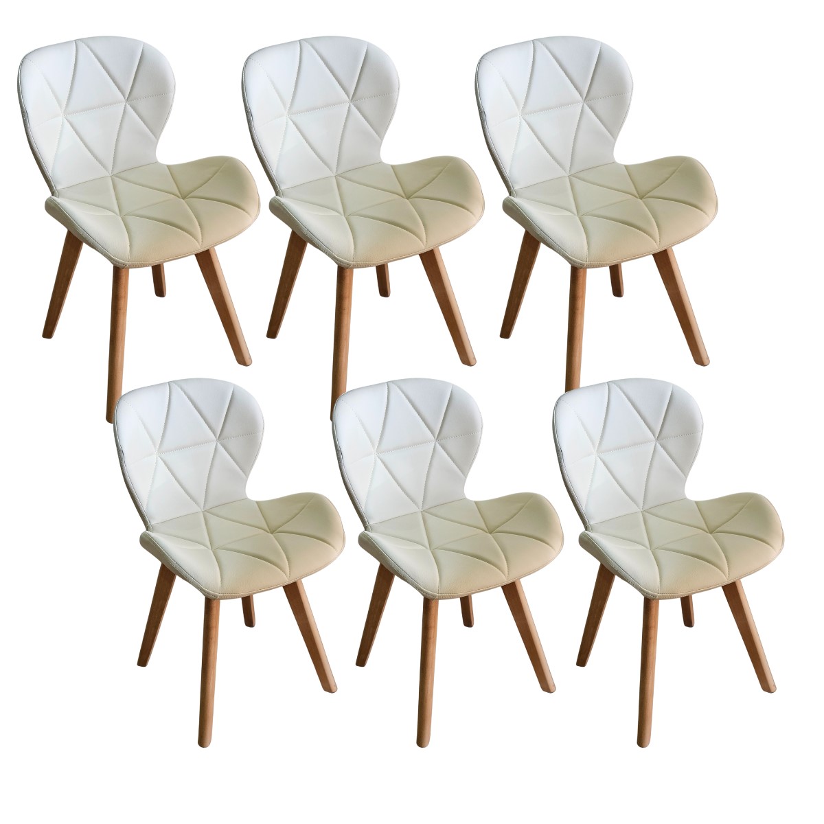 COMEDOR RUBI 120X 80CM + 6 SILLAS MARIPOSA WOOD BEIGE - 5