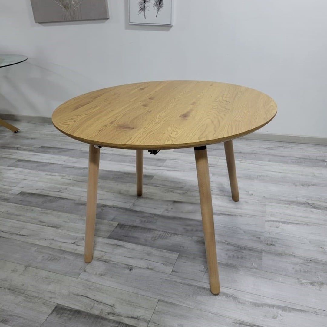 COMEDOR MESA EXPANDIBLE 100 - 180CM + 6 SILLAS CAPITONNE LINO GRIS - 3