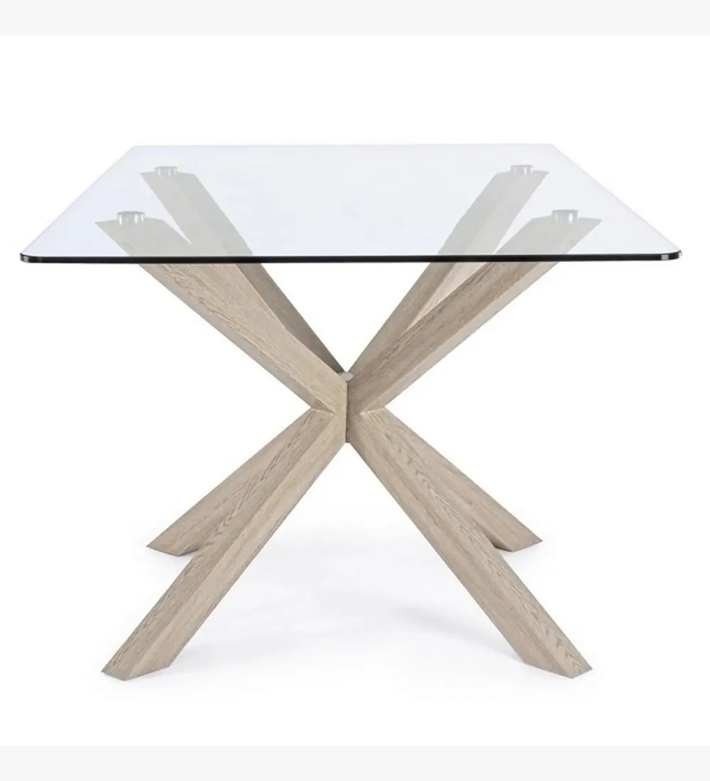 COMEDOR MADRID 140X80CMS + 4 SILLAS CAPITONNE LINO GRIS - 5