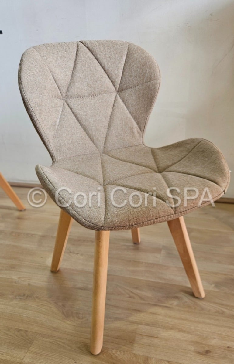 COMEDOR WARWICK 120CM + 4 SILLAS MARIPOSA LINO BEIGE - 2