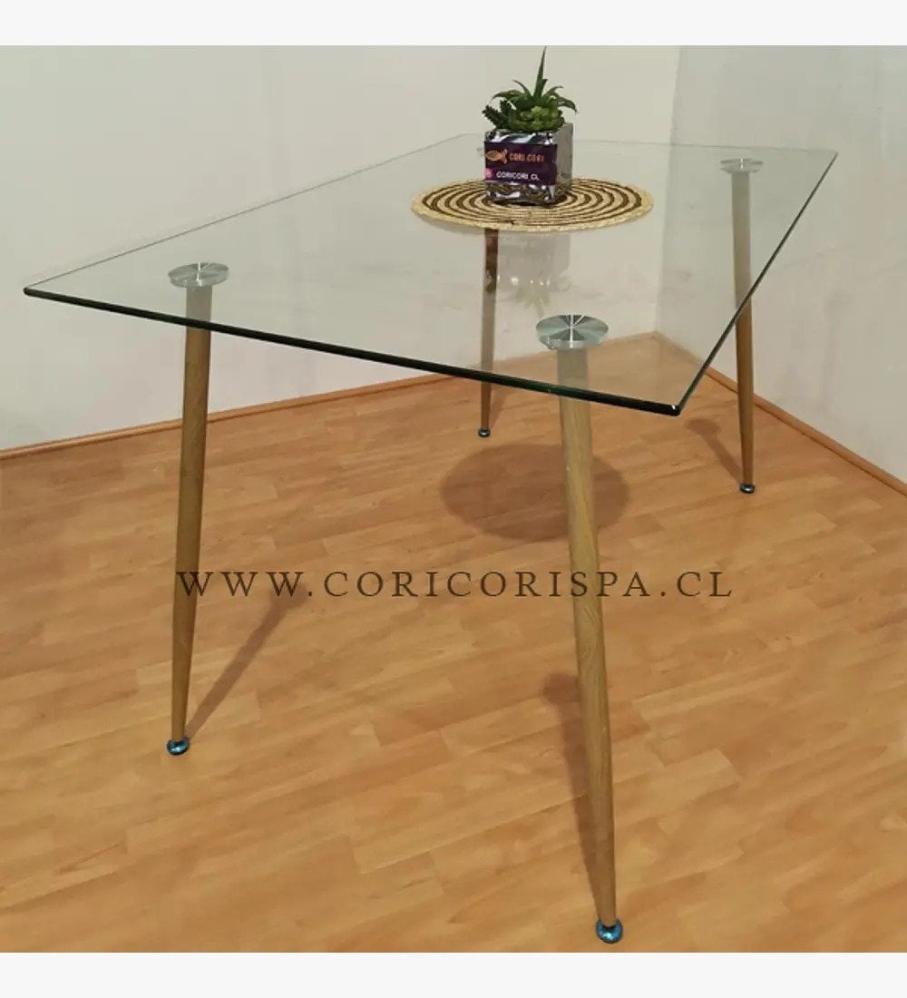 COMEDOR RUBI 120X 80CM + 4 SILLAS MARIPOSA WOOD BEIGE - 3