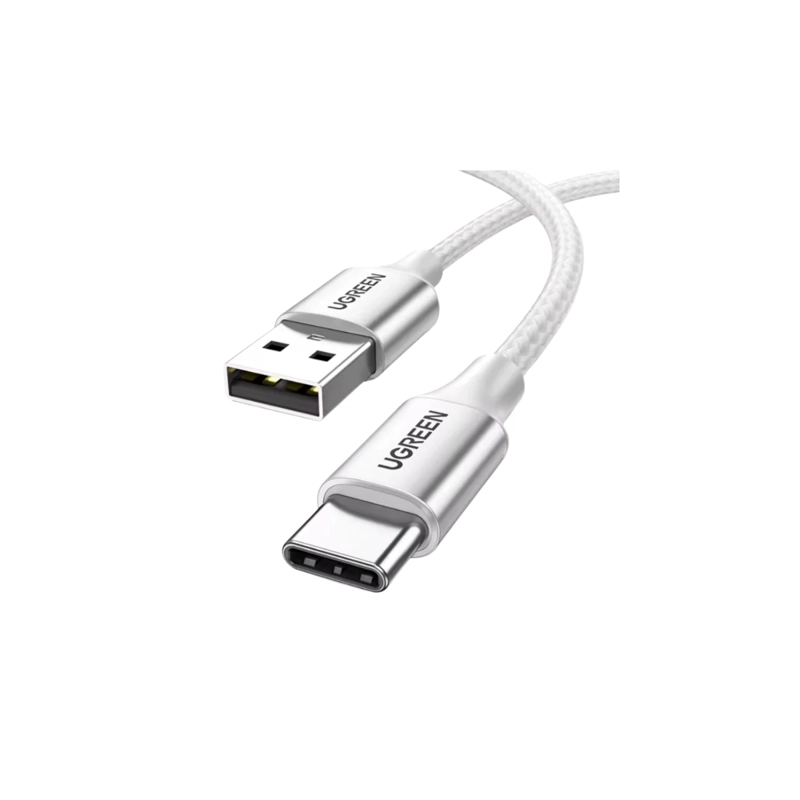 UGREEN CABLE USB-C A USB 2.0 A TRENZADO 1M BLANCO - 2