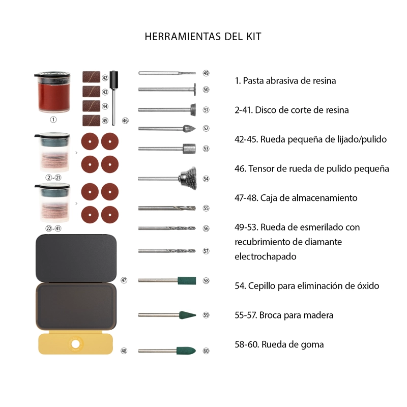 HOTO KIT DE ACCESORIOS PARA HERRAMIENTA ROTATIVA - 2