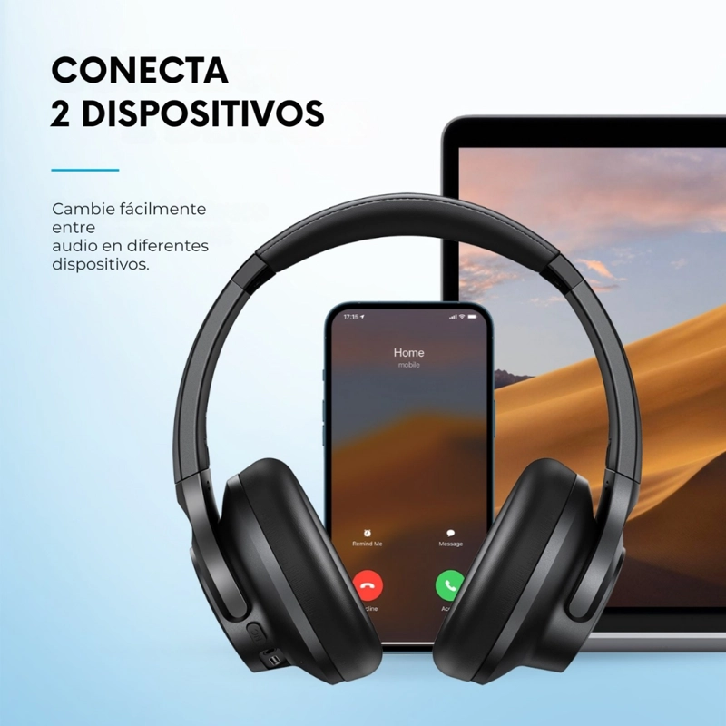 AUDIFONO OVER EAR NOISE CANCELLING LIFE Q20I SOUNDCORE NEGRO - 9
