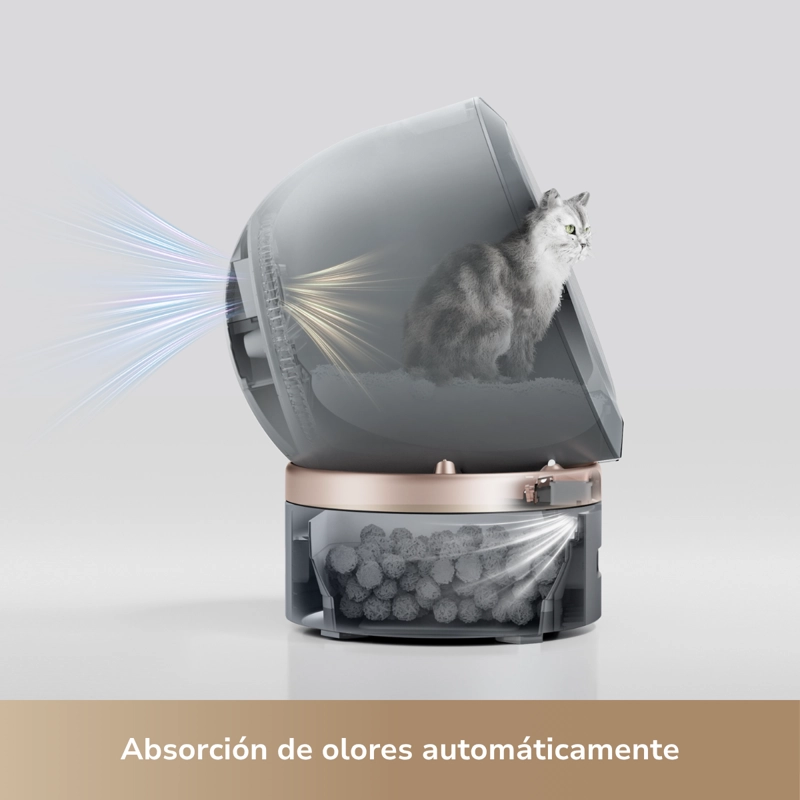 ARENERO INTELIGENTE PARA MASCOTA MOVA LR10 PRIME GRIS - 5