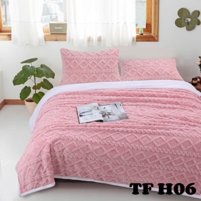 FRAZADAS CHIPORRO MAS FUNDAS ALMOHADAS 230 X 200 CM MICROFIBRA ROSADO - 1