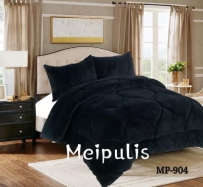 CUBRECAMA MICROFIBRA VERDE QUILT CON CHIPORRO INVIERNO 2P - 1