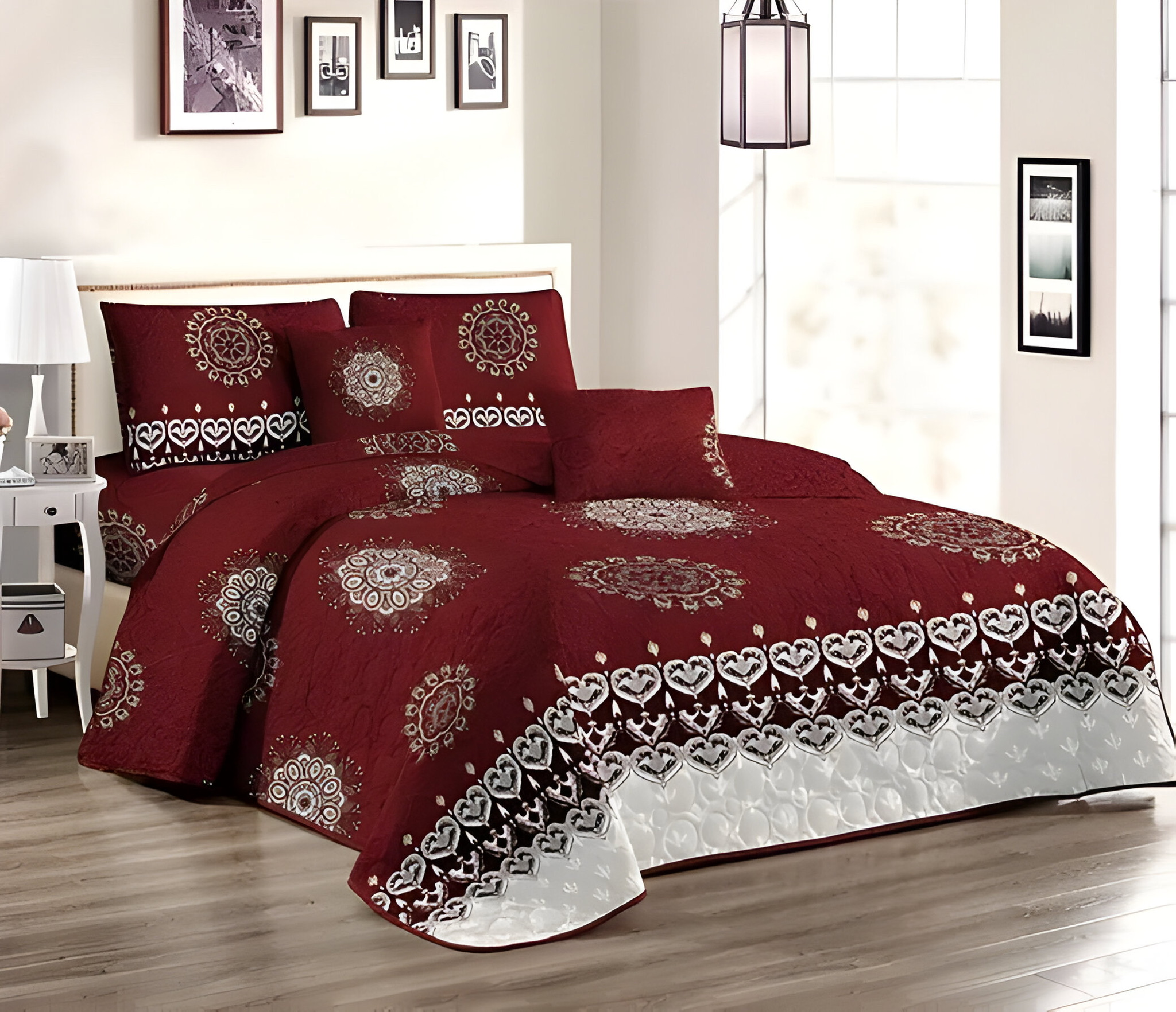 CUBRECAMA MICROFIBRA MULTICOLOR QUILT O COLCHA VERANO 2 PLAZA - 1
