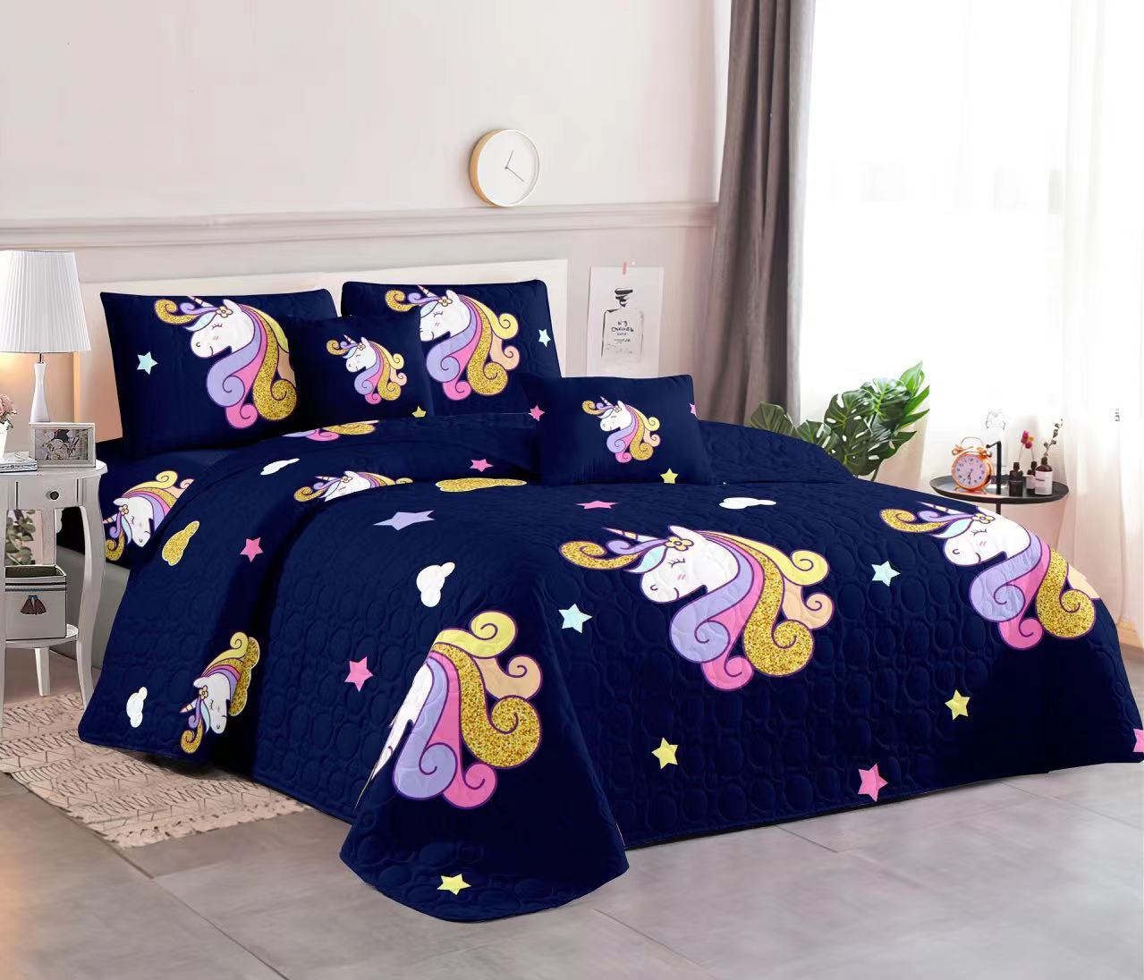 COBERTOR MICROFIBRA MULTICOLOR QUILT VERANO REVERSIBLES 1.5 PLAZA - 1